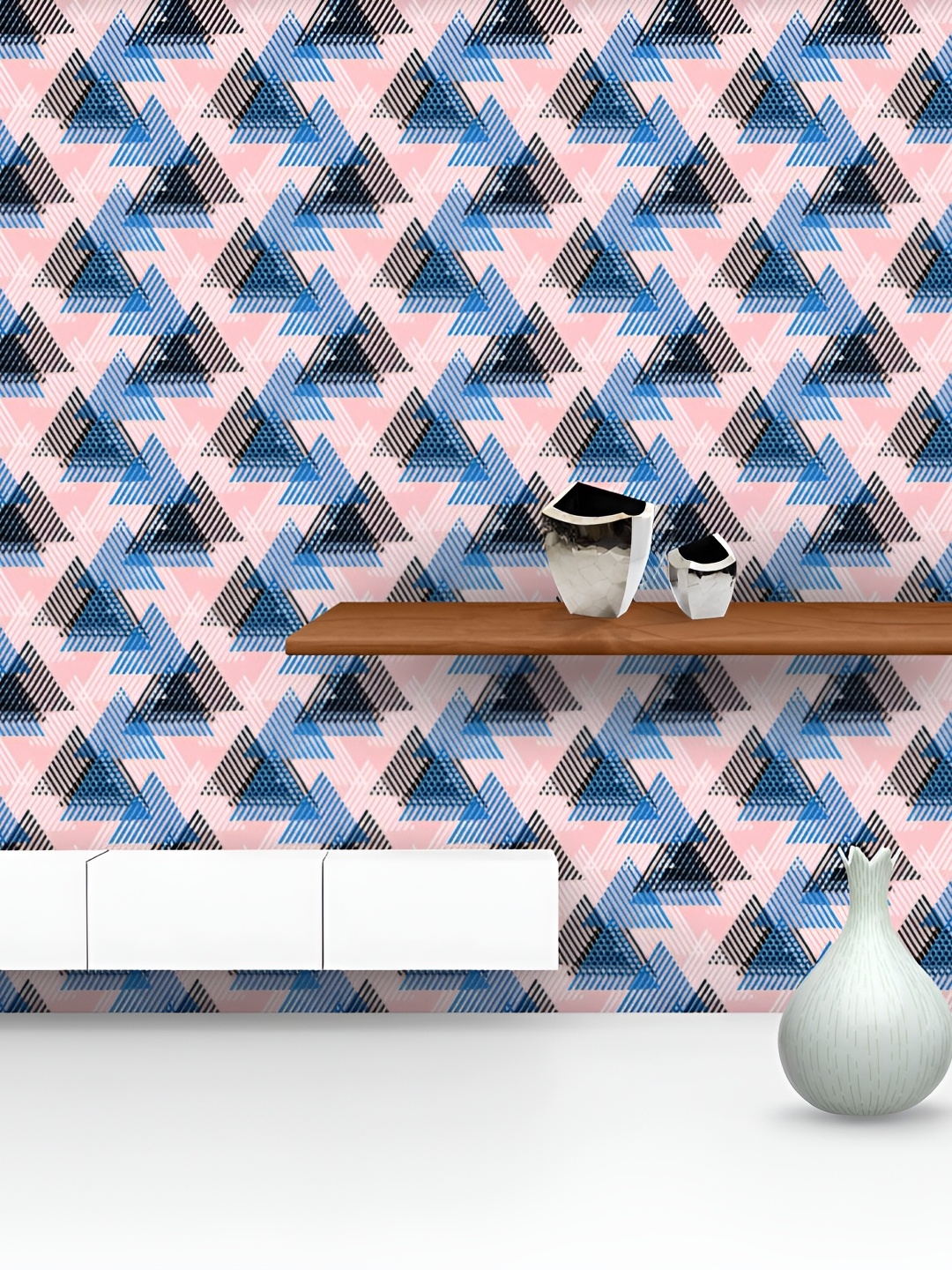 

ArtzFolio Pink & Blue Printed Self Adhesive Wallpaper