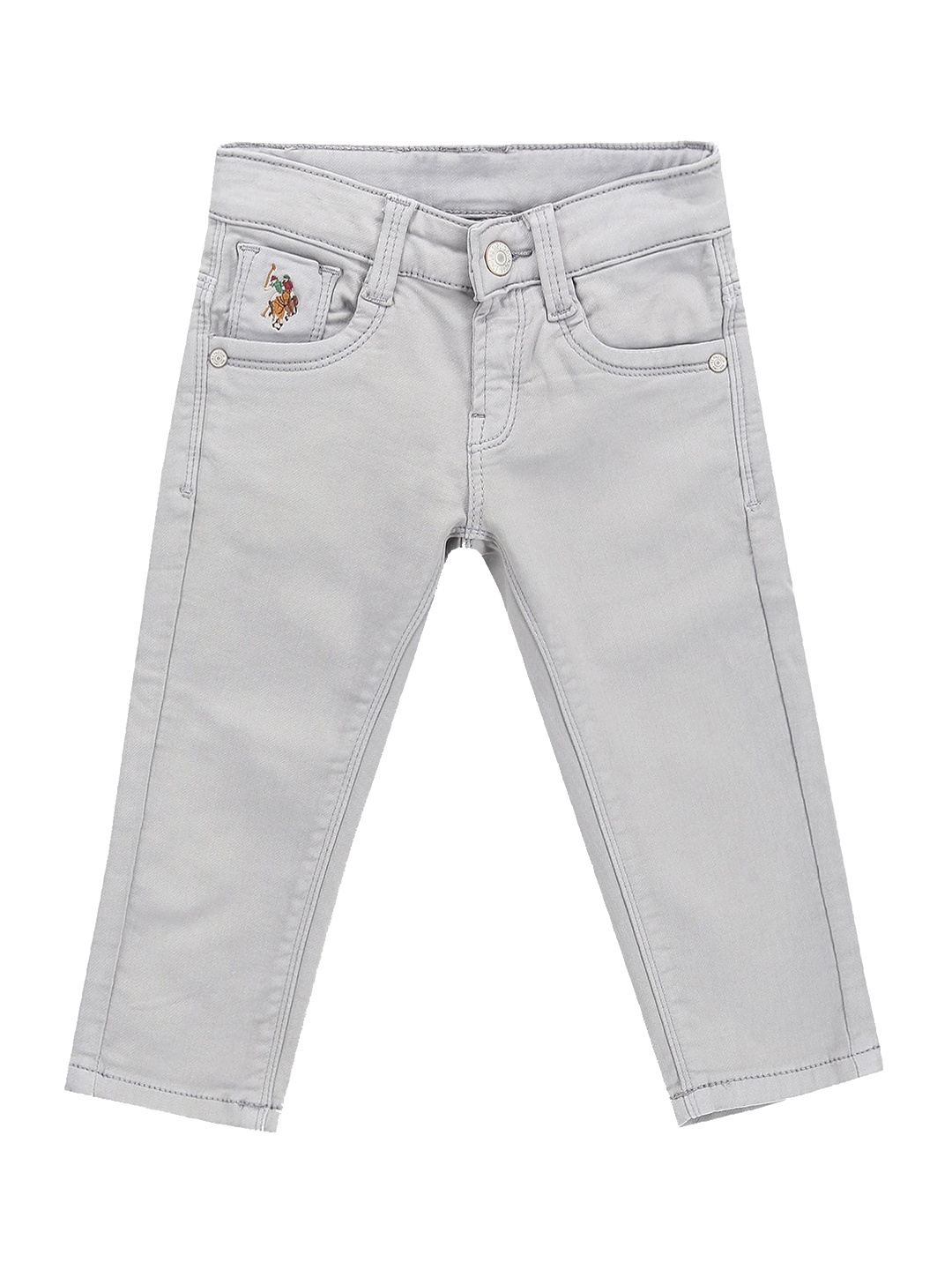 

U.S. Polo Assn. Kids Boys Classic Slim Fit Stretchable Jeans, Grey