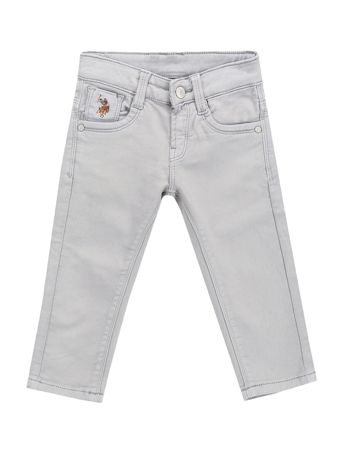 

U.S. Polo Assn. Kids Boys Classic Slim Fit Stretchable Jeans, Grey