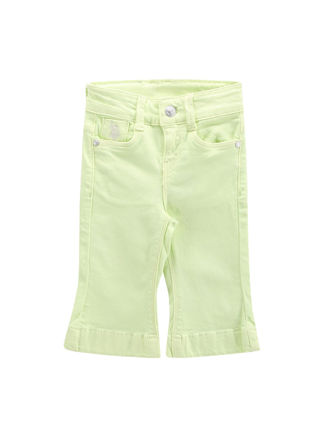 

U.S. Polo Assn. Kids Girls Classic Bootcut Stretchable Jeans, Lime green