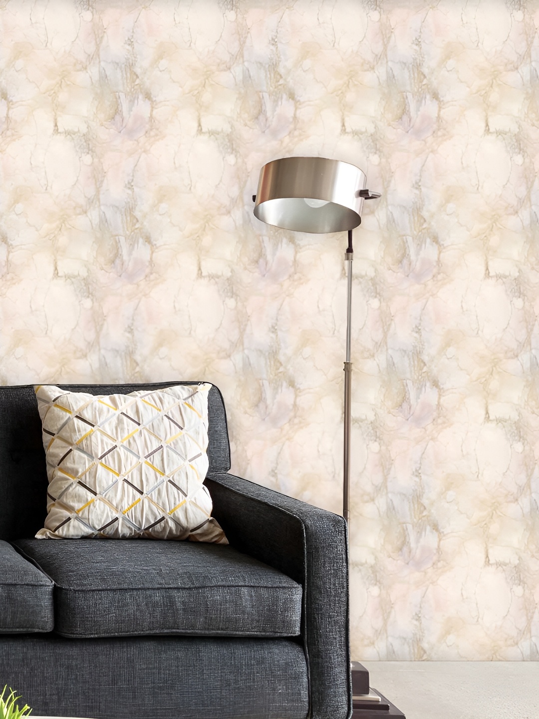 

ArtzFolio Beige & Peach Marble-Printed Self-Adhesive Peel & Stick Laminated Wallpaper