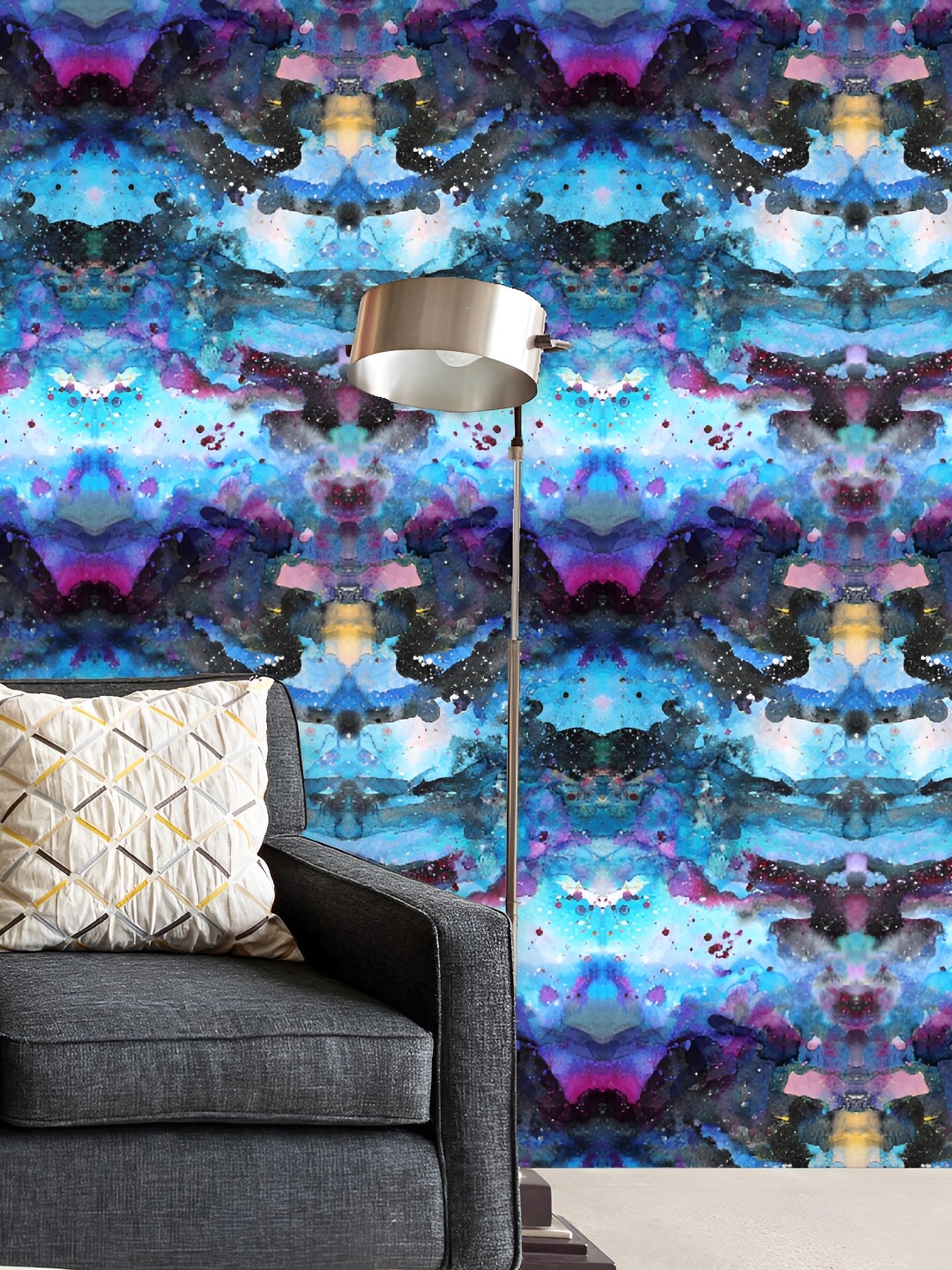 

ArtzFolio Printed Self Adhesive Waterproof Wallpaper 20 x 390 inch, Blue