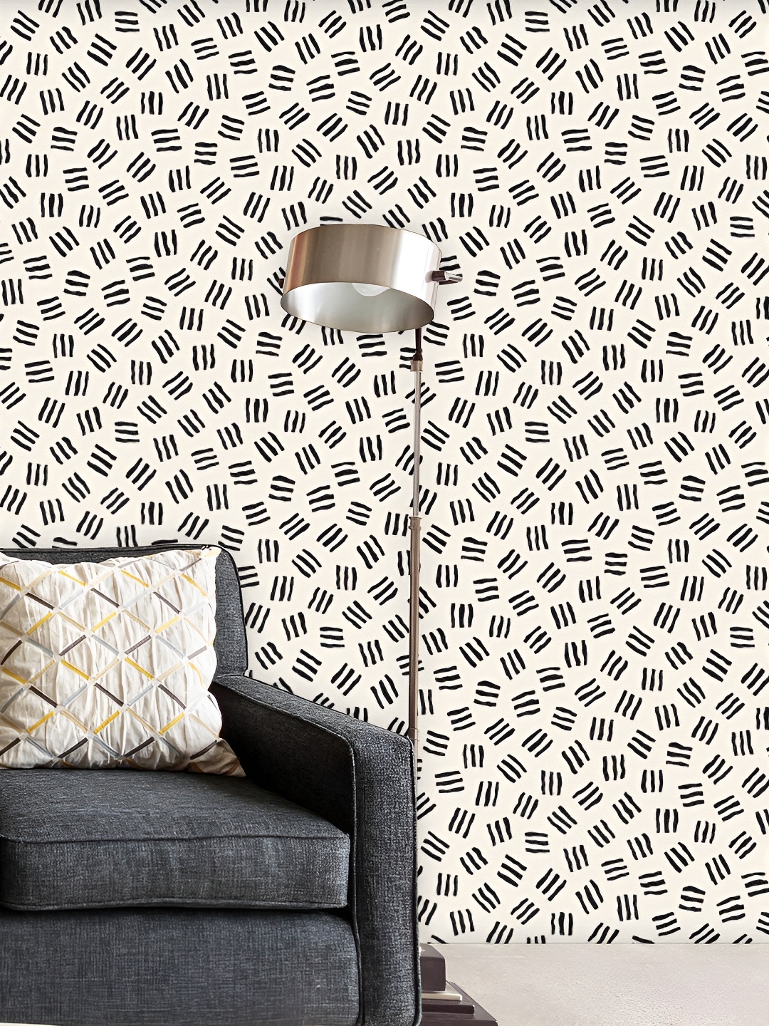 

ArtzFolio Off White & Black Printed Self-Adhesive Wallpaper