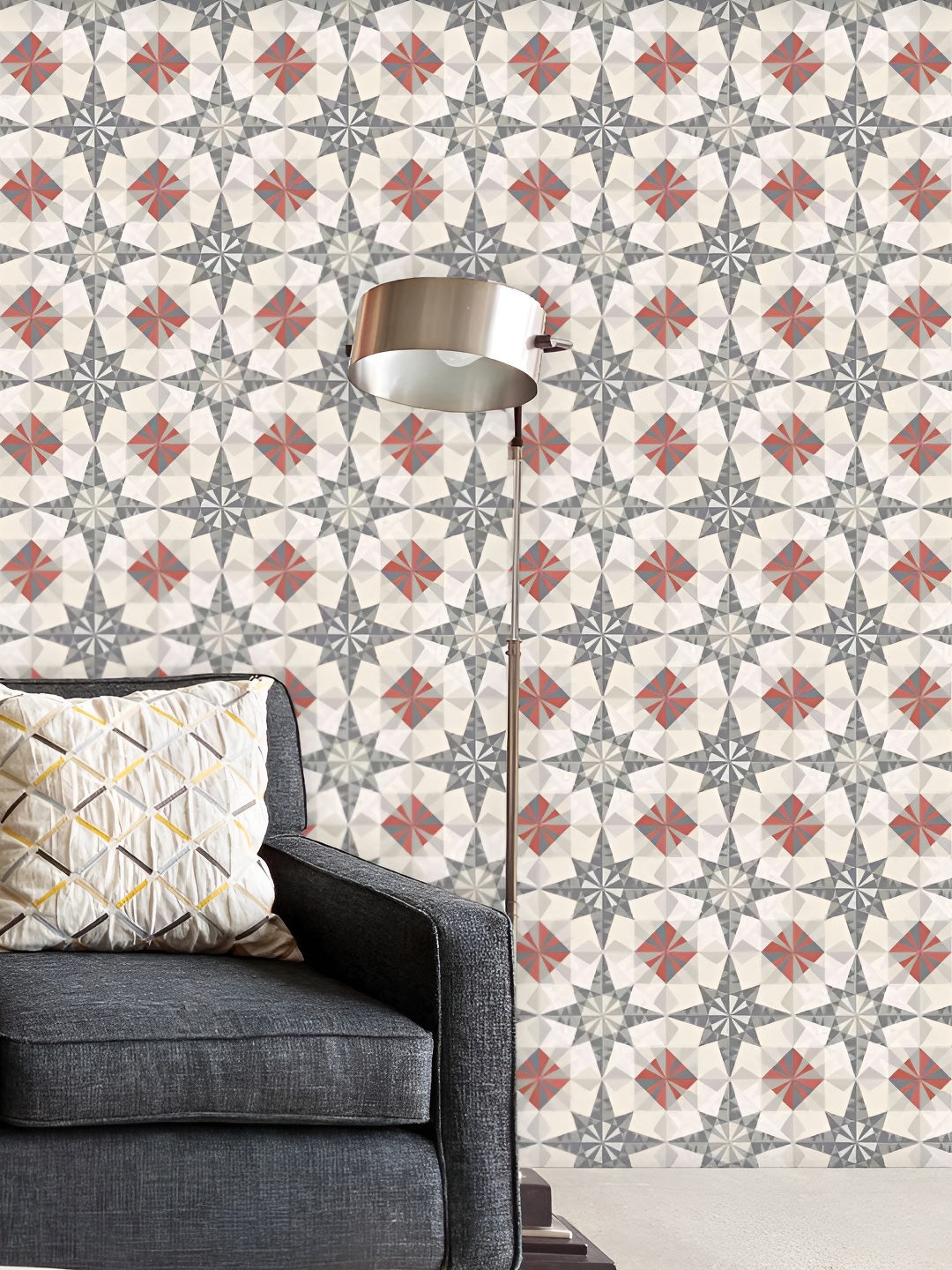 

ArtzFolio Beige & Grey Printed Self Adhesive Wallpaper Sticker