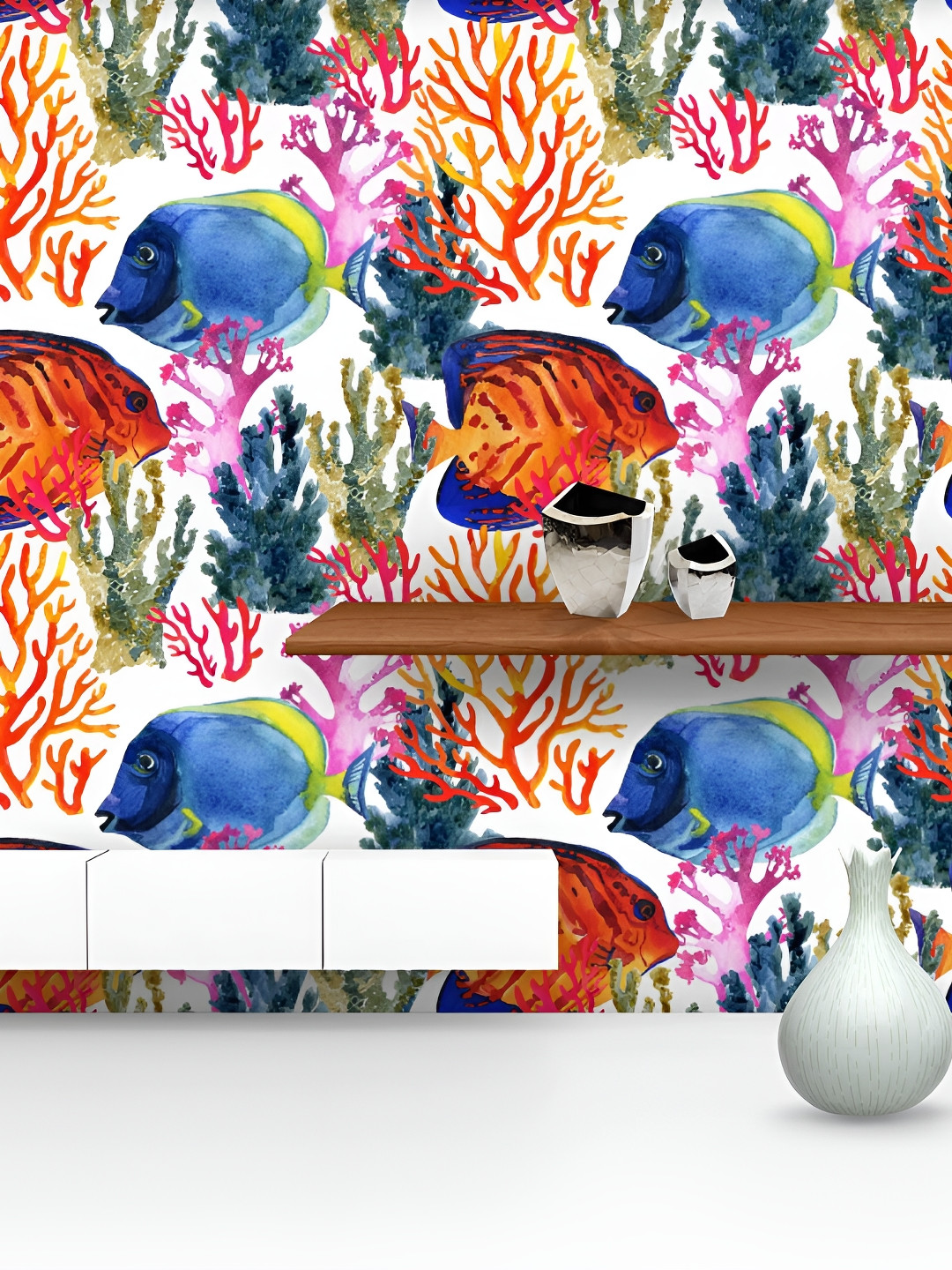 

ArtzFolio Printed Self Adhesive Waterproof Wallpaper 20 x 390 inch, White