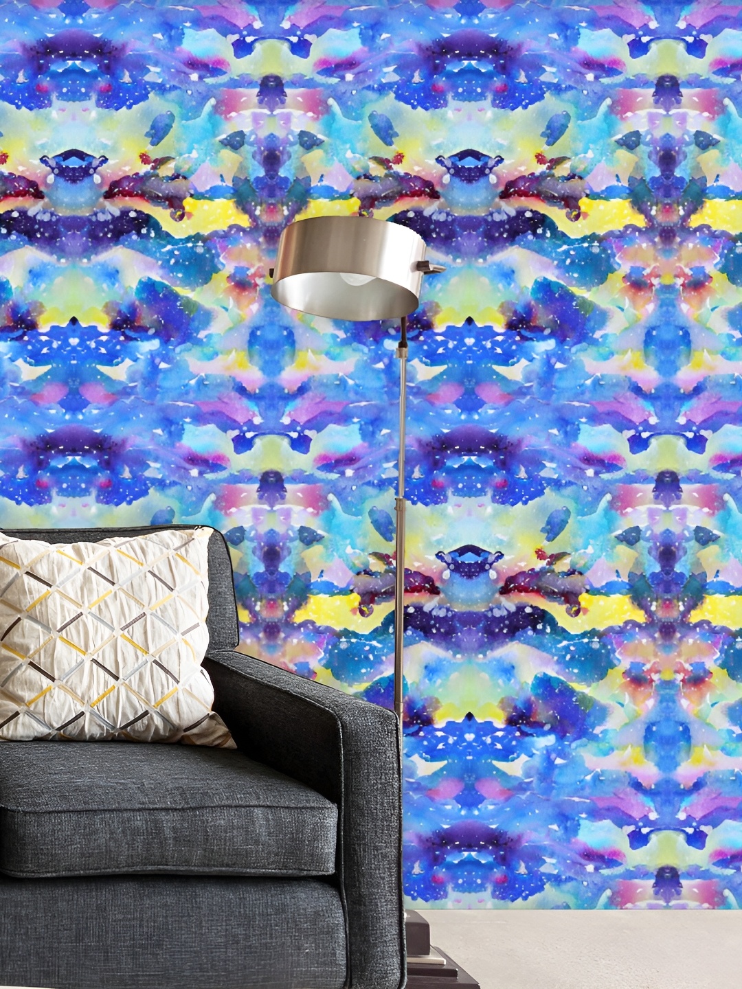 

ArtzFolio Blue Yellow Abstract Print Peel & Stick Self-Adhesive Wall Sticker
