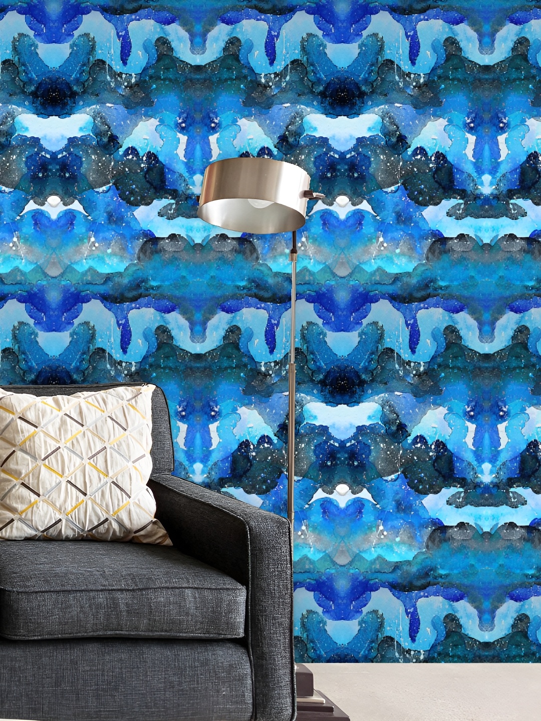 

ArtzFolio Peel & Stick Non-PVC Vinyl Self-Adhesive Printed Wall Sticker, Blue