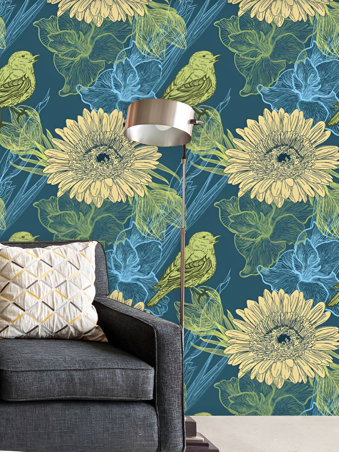 

ArtzFolio Blue & Green Printed Self-Adhesive Water-Resistant Wallpaper