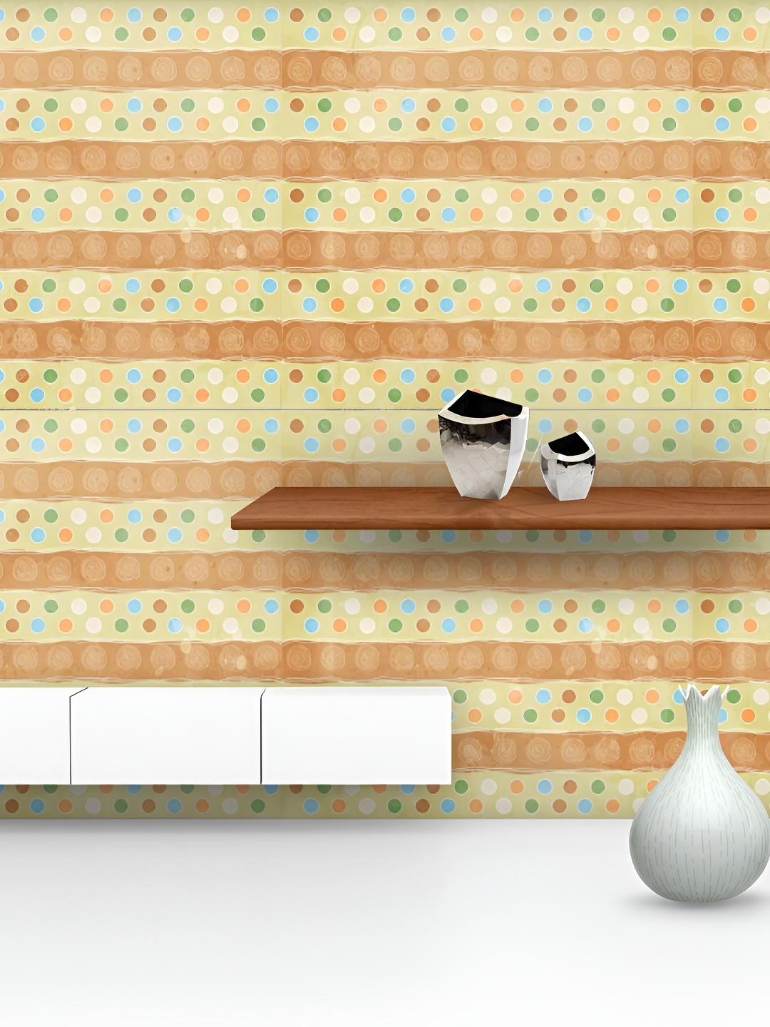 

ArtzFolio Beige & Brown Printed Peel & Stick Wallpaper