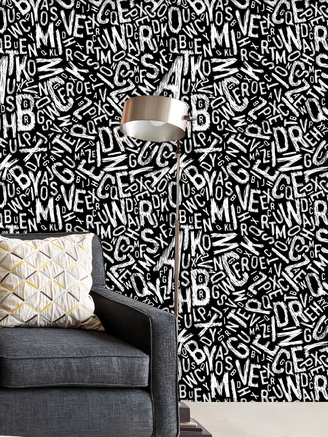 

ArtzFolio Peel & Stick Non-PVC Vinyl Self-Adhesive Printed Wall Sticker, Black
