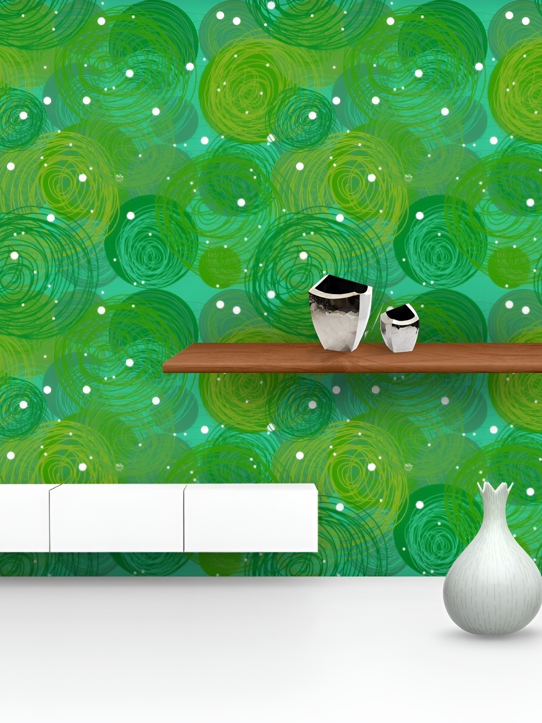 

ArtzFolio Green Abstract Printed Self-Adhesive Peel & Wall Sticker