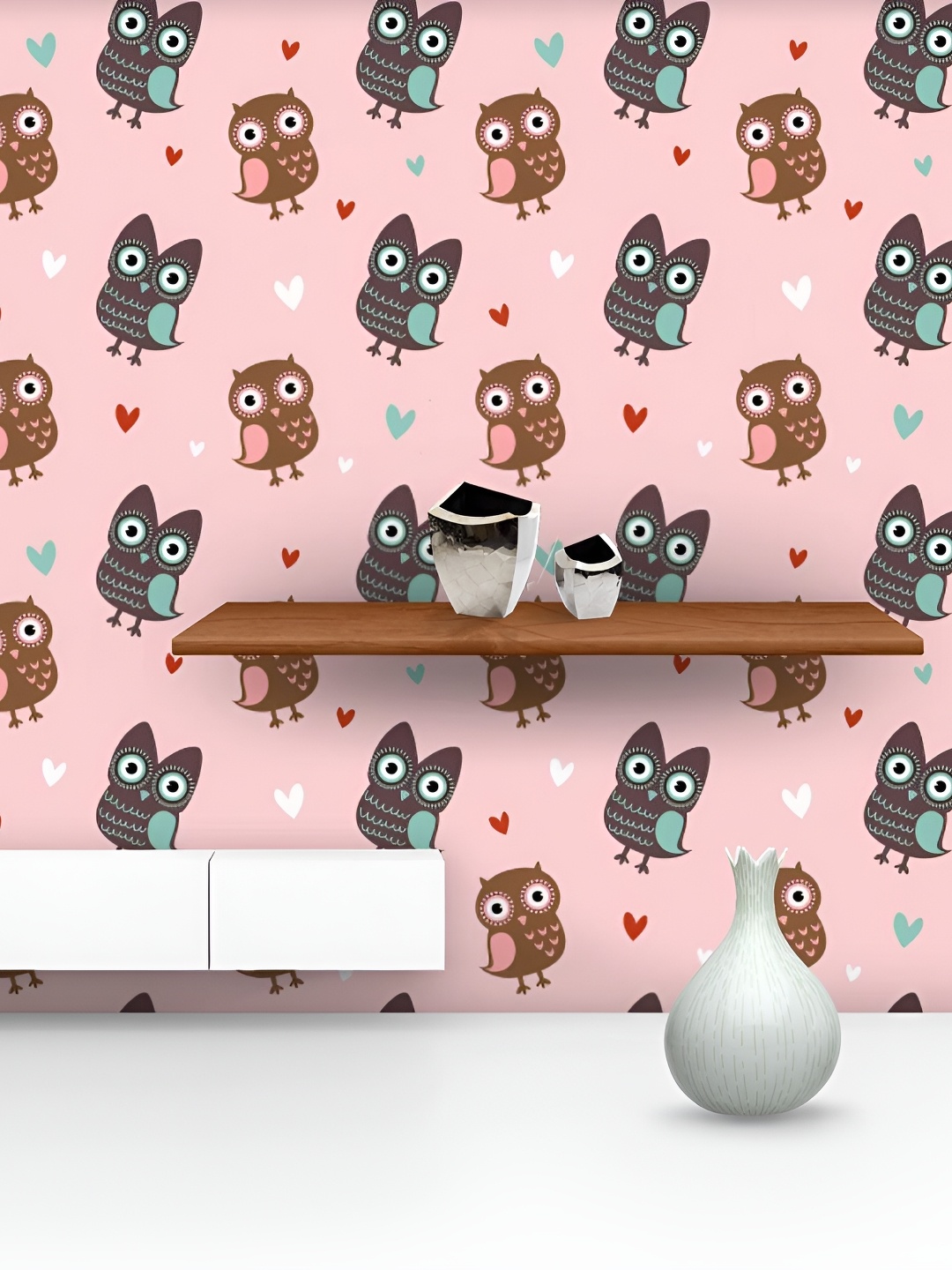 

ArtzFolio Pink & Brown Printed Self Adhesive Wallpaper