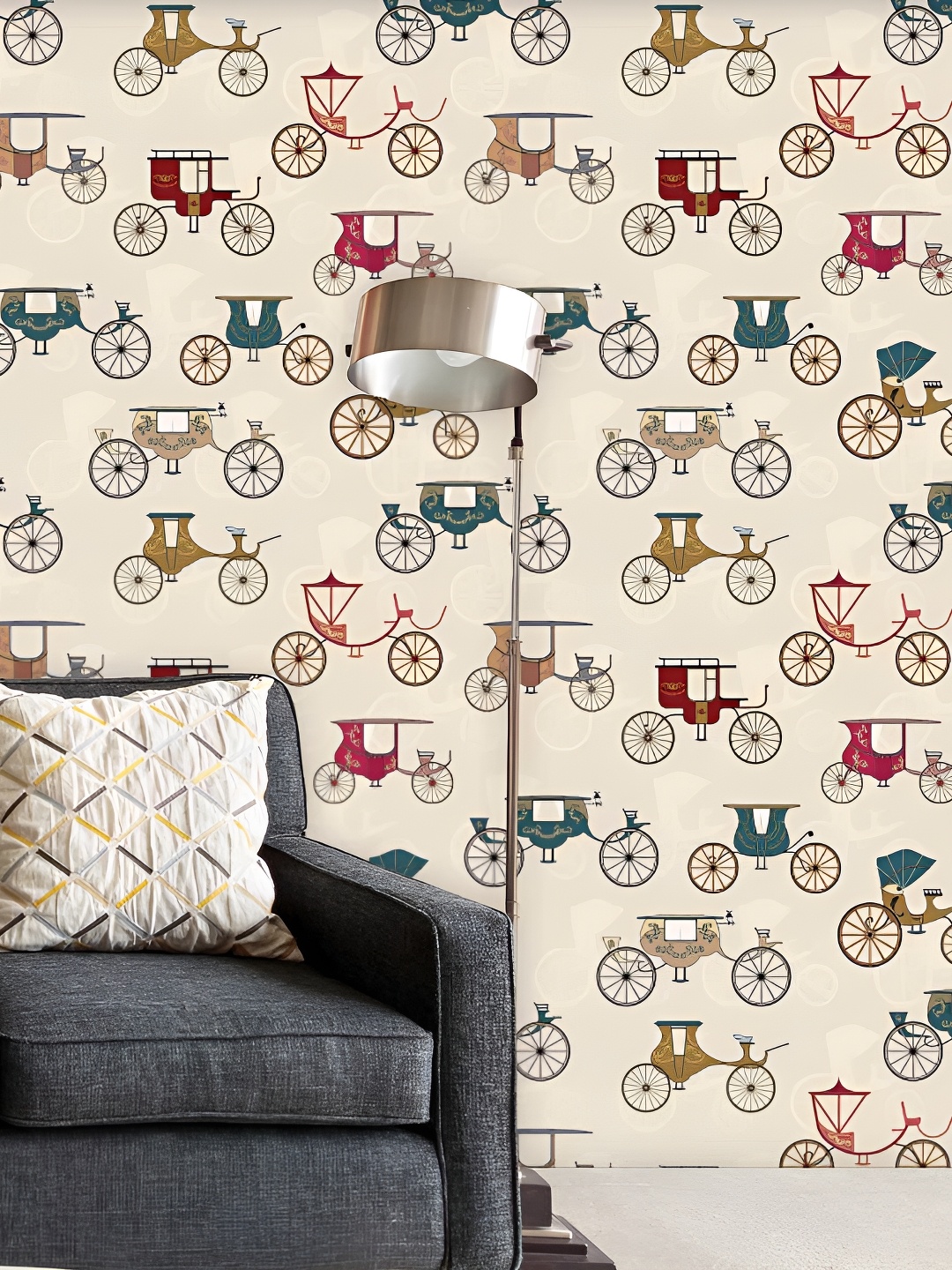 

ArtzFolio Beige Printed Peel & Stick Vinyl Self-Adhesive Wallpaper