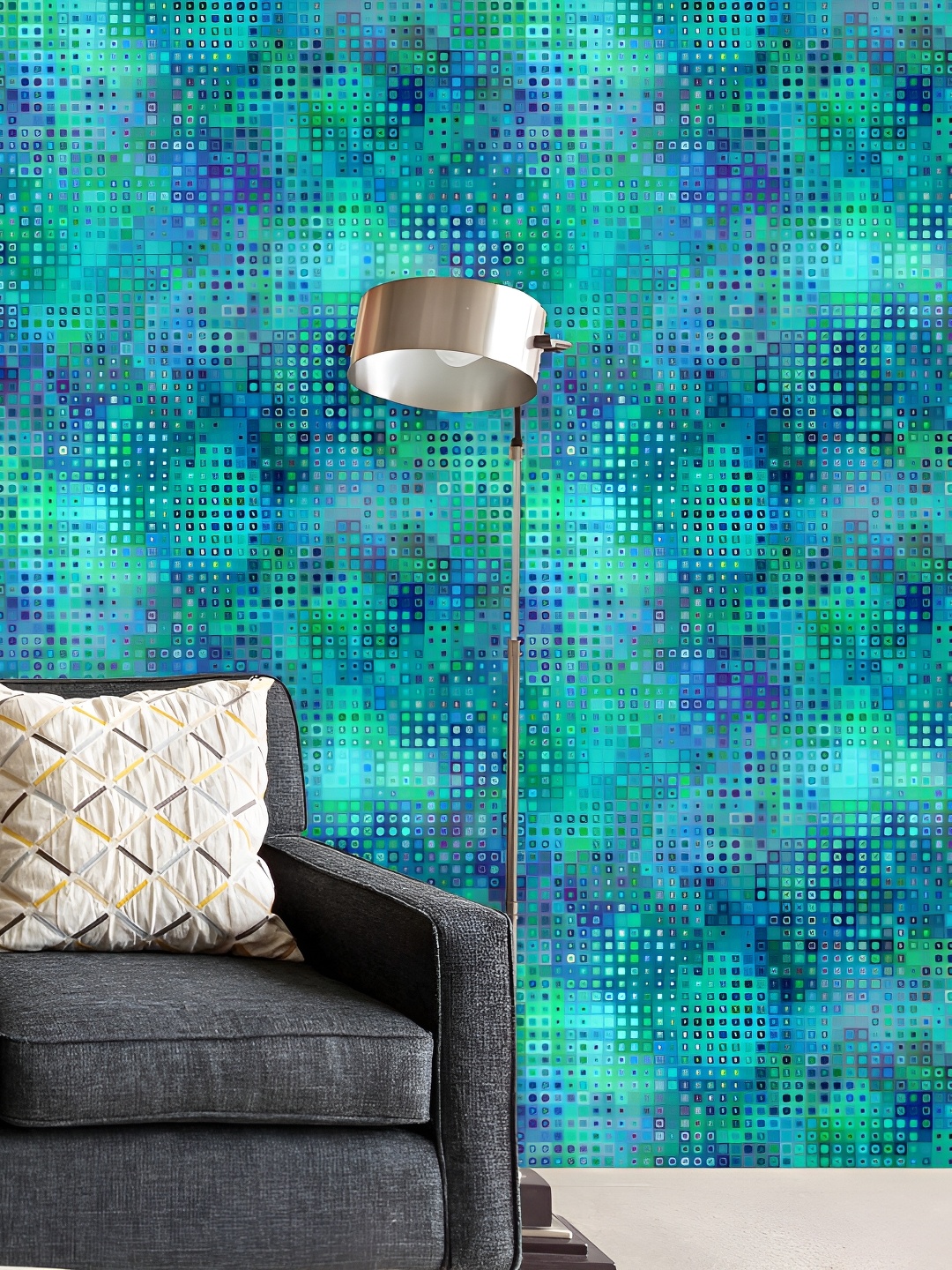 

ArtzFolio Blue Printed Peel & Stick Non-PVC Vinyl Self-Adhesive Wallpaper