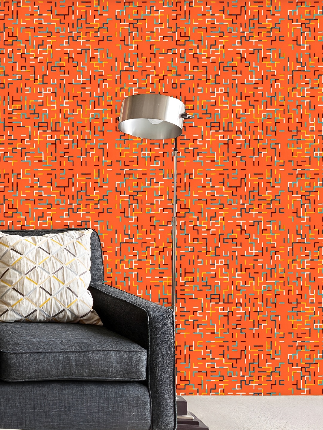 

ArtzFolio Orange Printed Self-Adhesive Water-Resistant Peel & Stick Wallpaper