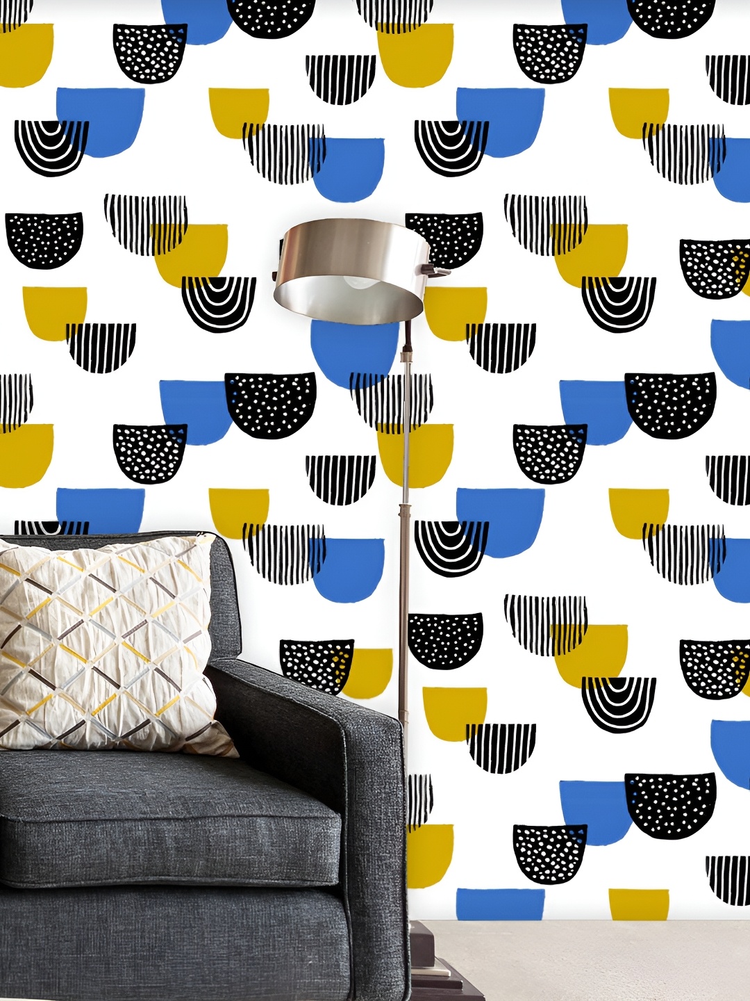 

ArtzFolio White & Blue Printed Self Adhesive Decals & Stickers