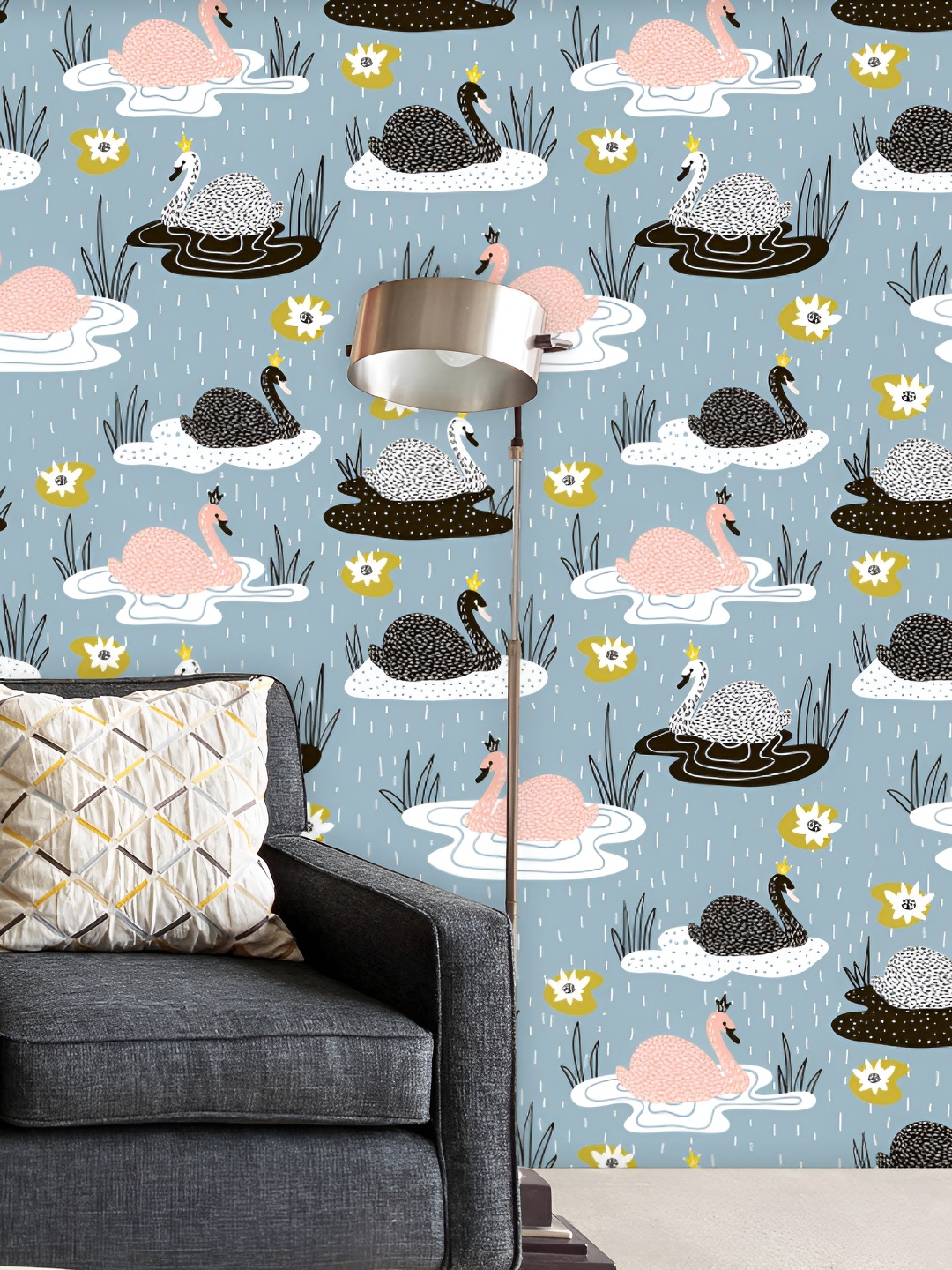 

ArtzFolio Blue Non-PVC Self-Adhesive Peel & Stick Wallpaper, Turquoise blue