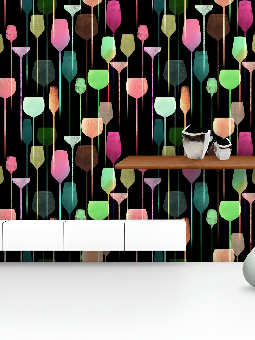 

ArtzFolio Black Printed Peel & Stick Non-PVC Vinyl Self-Adhesive Wallpaper