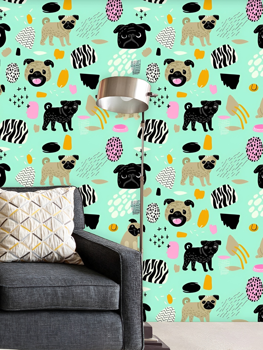 

ArtzFolio Green & White Peel & Stick Non-PVC Self-Adhesive Wallpaper