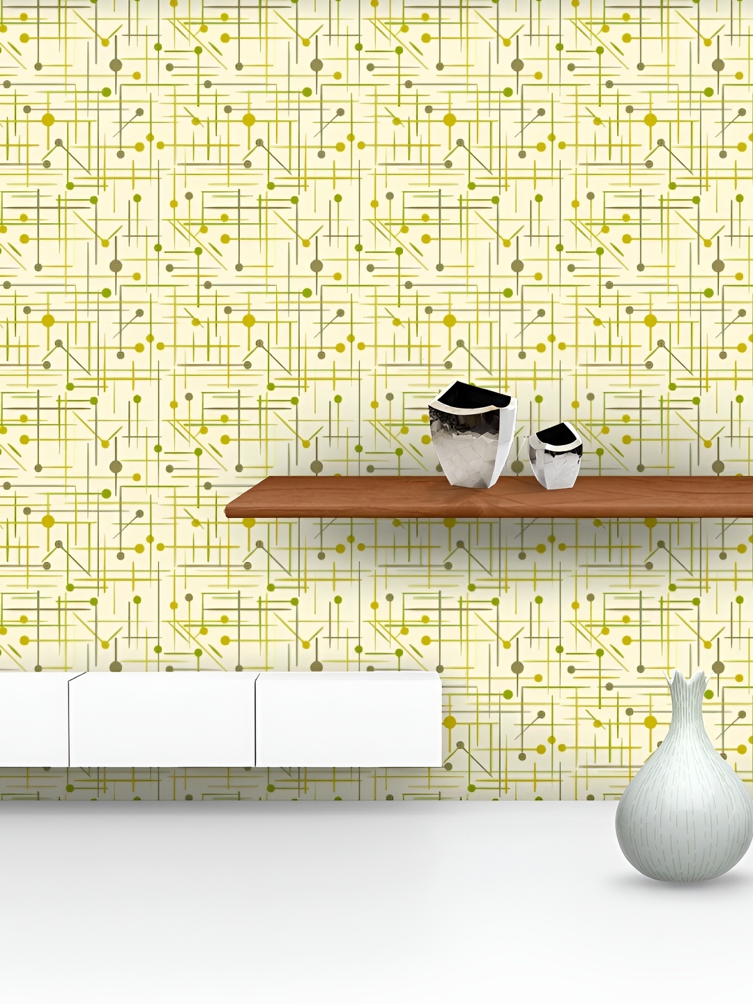 

ArtzFolio Cream Colored & Yellow Printed Peel & Stick Wall Decal