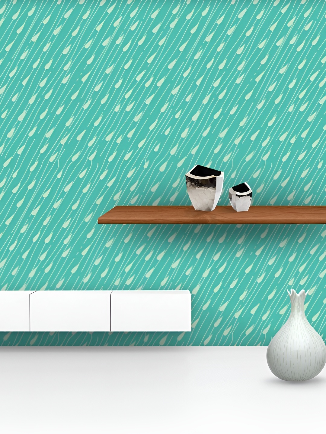 

ArtzFolio Green and Beige Printed Self-Adhesive Wallpaper Sticker