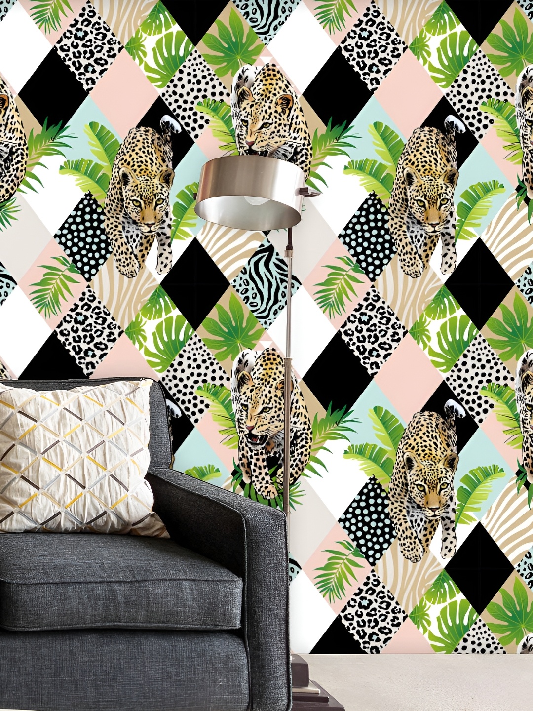 

ArtzFolio Green & Black Printed Self-Adhesive Wallpaper