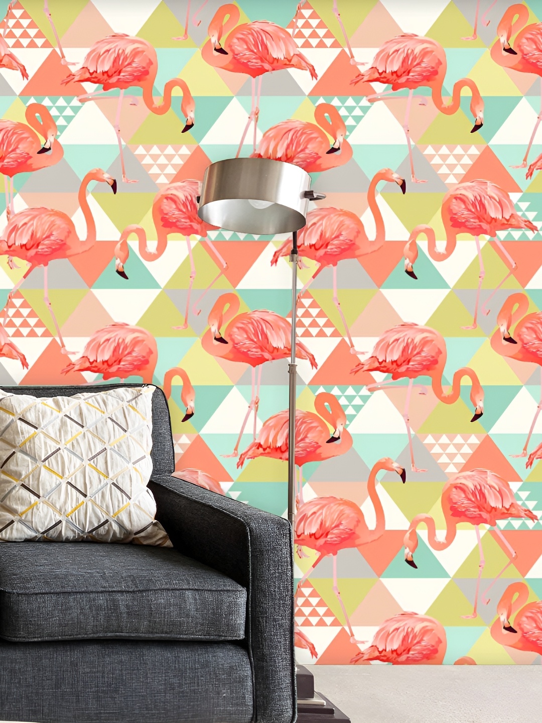 

ArtzFolio Peach & Sea Green Birds Printed Peel & Stick Wall Decal