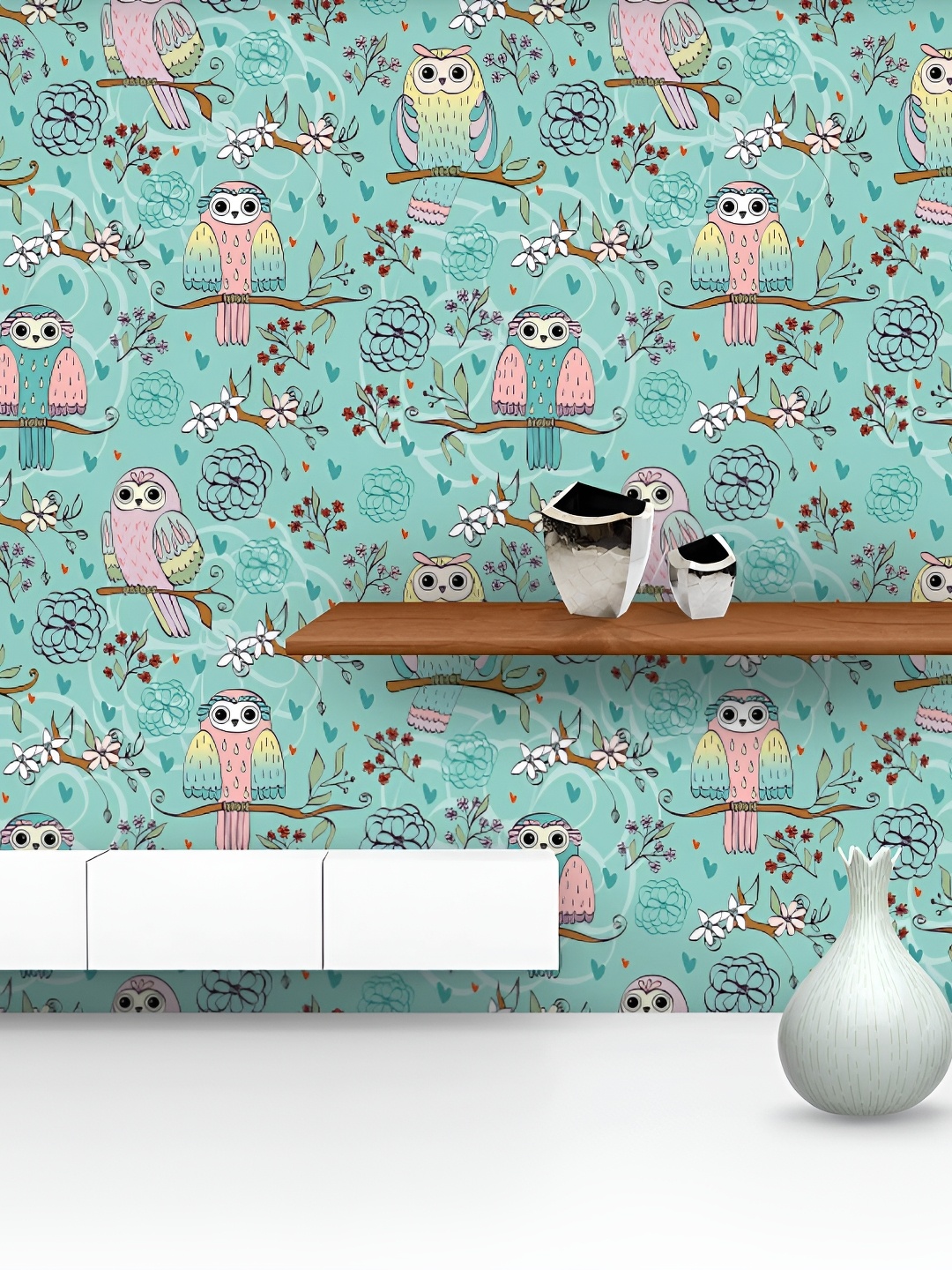 

ArtzFolio Printed Self Adhesive Peel & Stick Wallpaper, Green