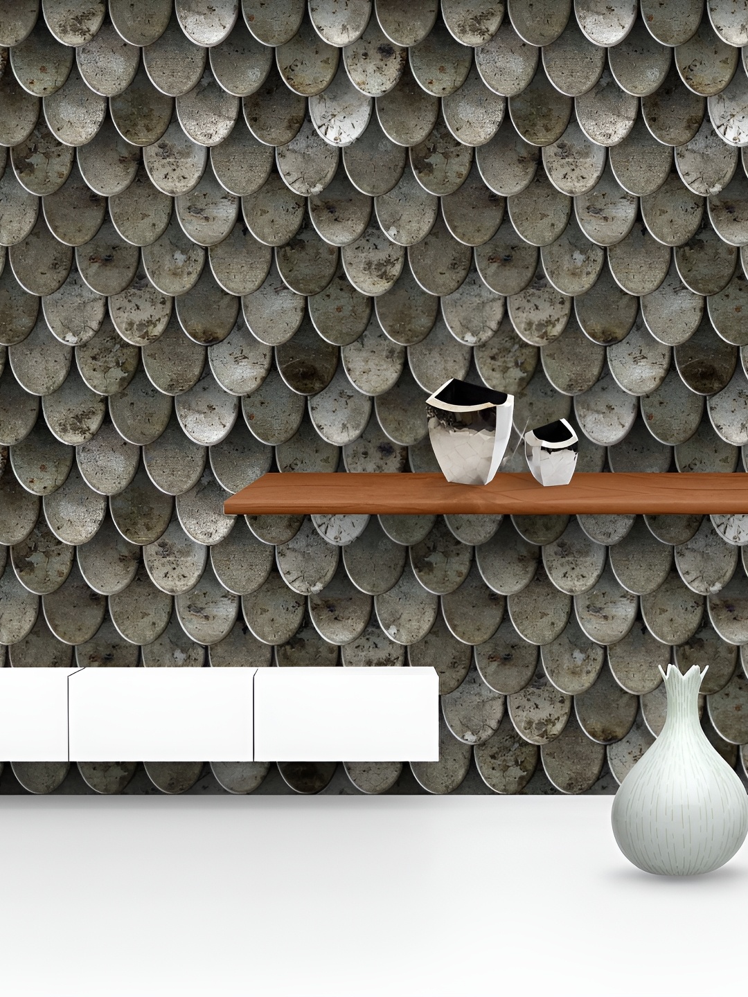 

ArtzFolio Printed Peel & Stick Non-PVC Vinyl Self-Adhesive Wallpaper, Grey