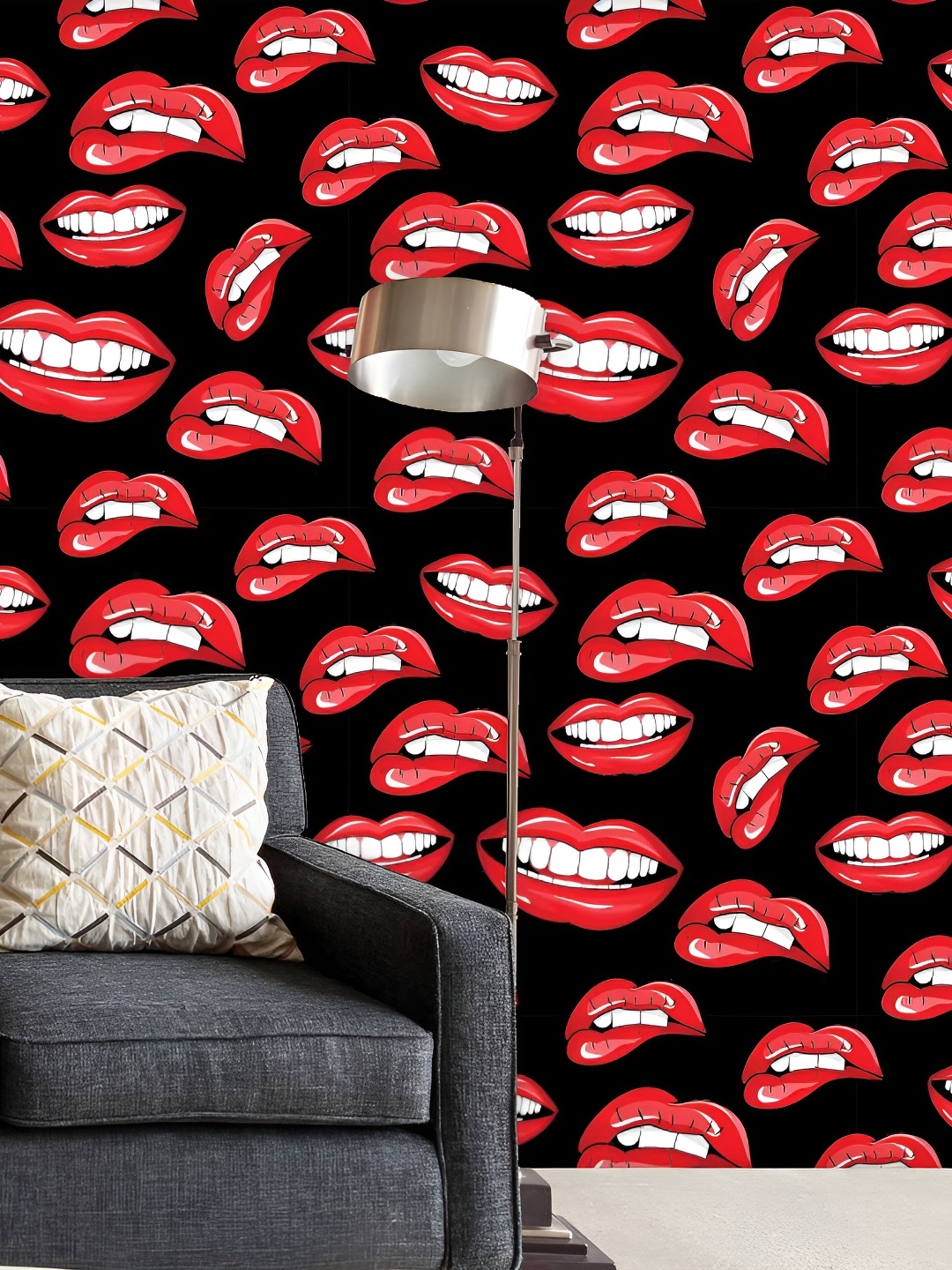 

ArtzFolio Black & Red Printed Peel & Stick Wall Decal