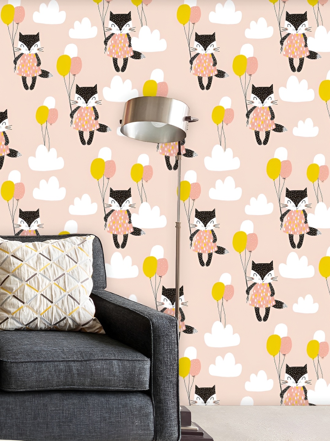 

ArtzFolio Pink Printed Peel & Stick Self-Adhesive Wall Sticker