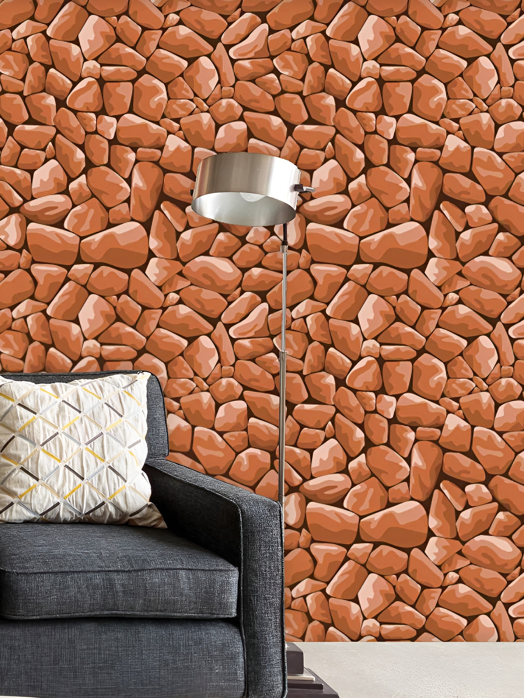 

ArtzFolio Brown Abstract Printed Self Adhesive Peel & Stick Wallpaper