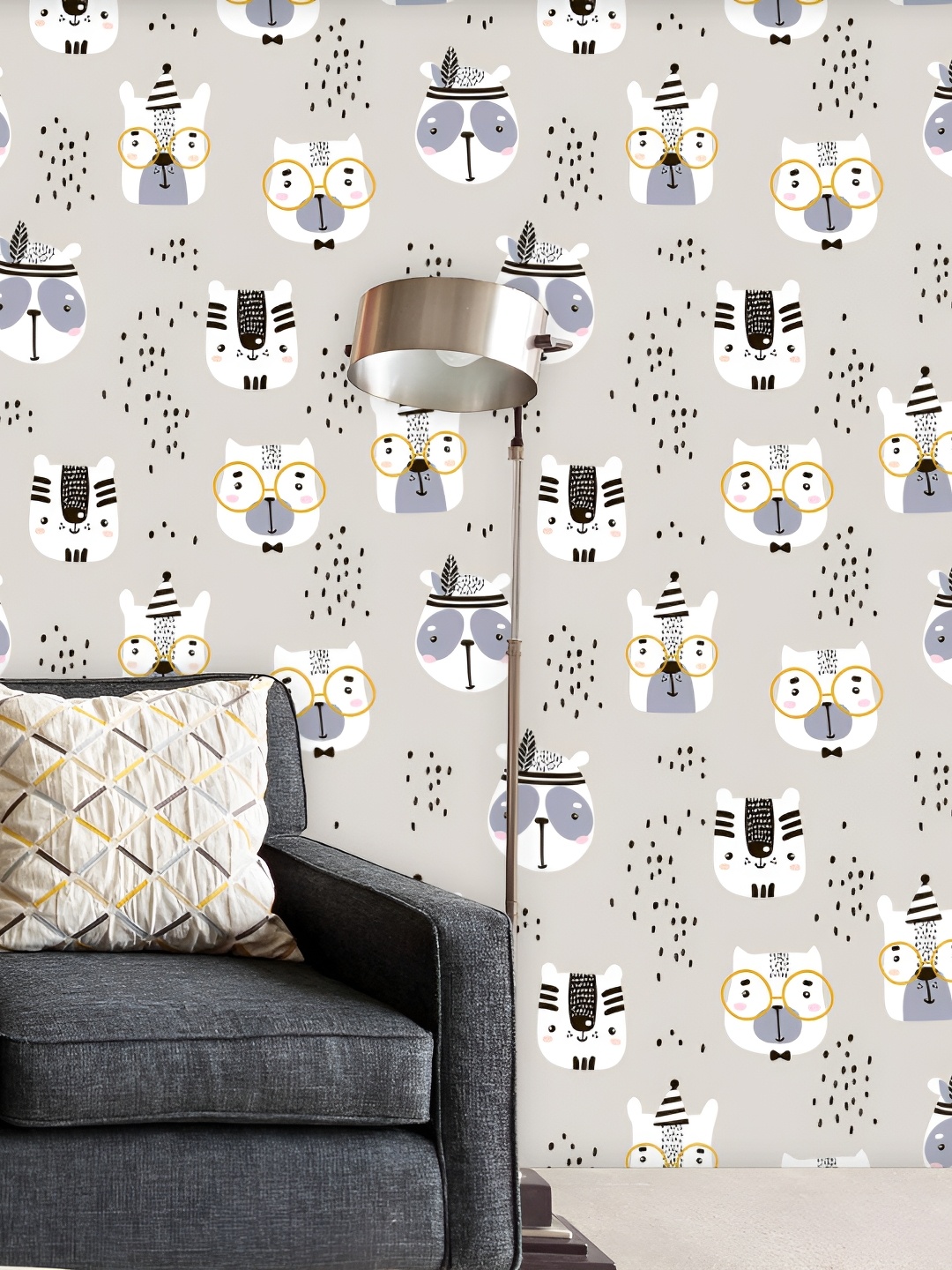 

ArtzFolio Printed Self Adhesive Waterproof Wallpaper 20 x 65 inch, Grey