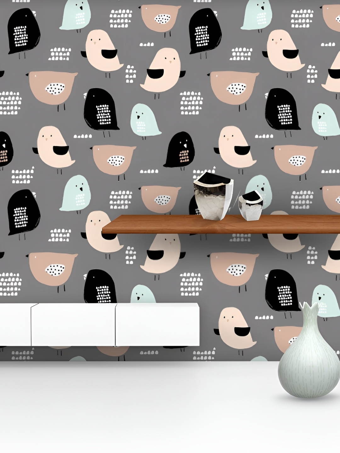 

ArtzFolio Grey & Black Printed Self-Adhesive Wall Sticker