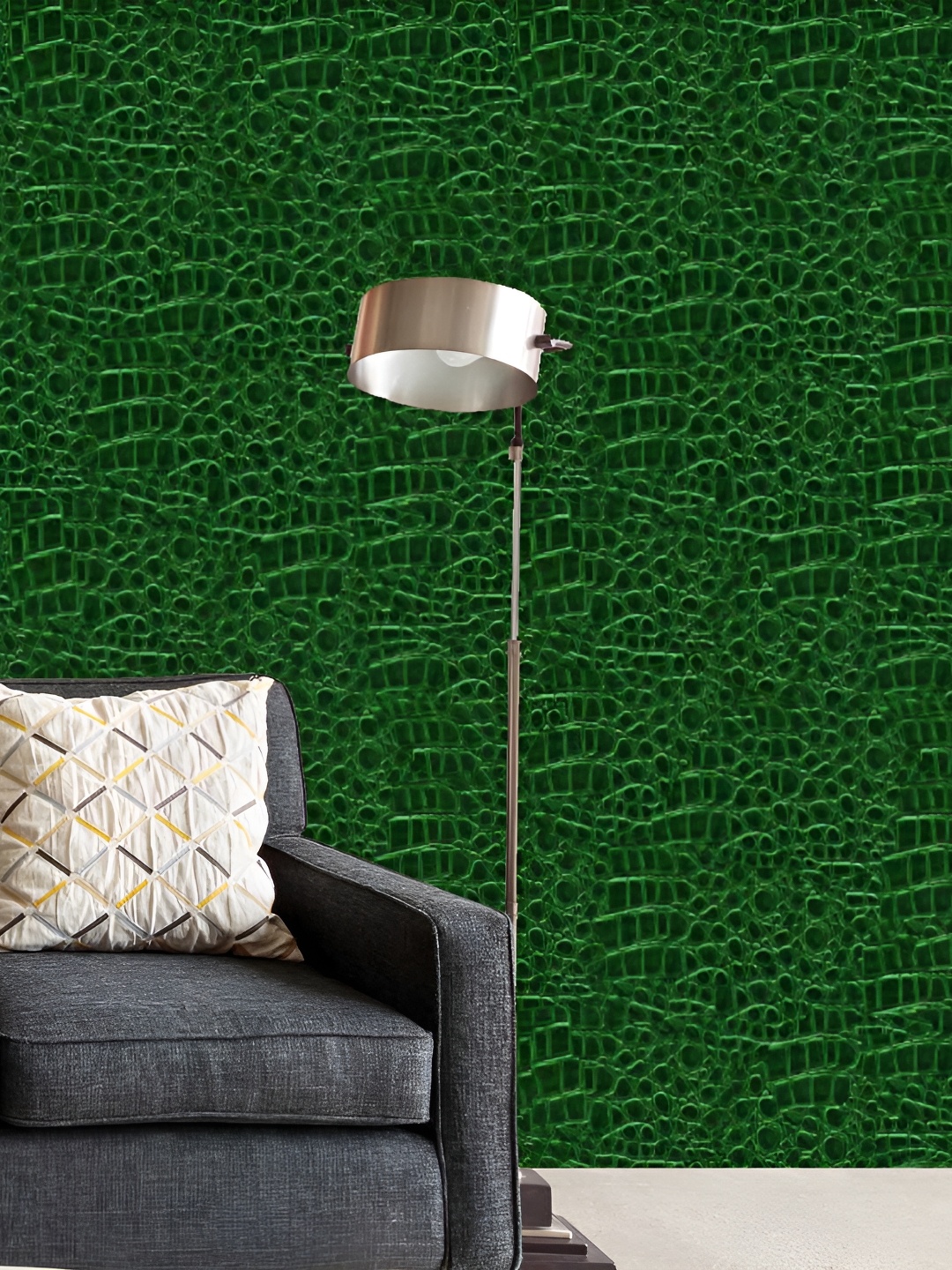 

ArtzFolio Green Abstract Printed Water Resistant Peel & Stick Wallpaper