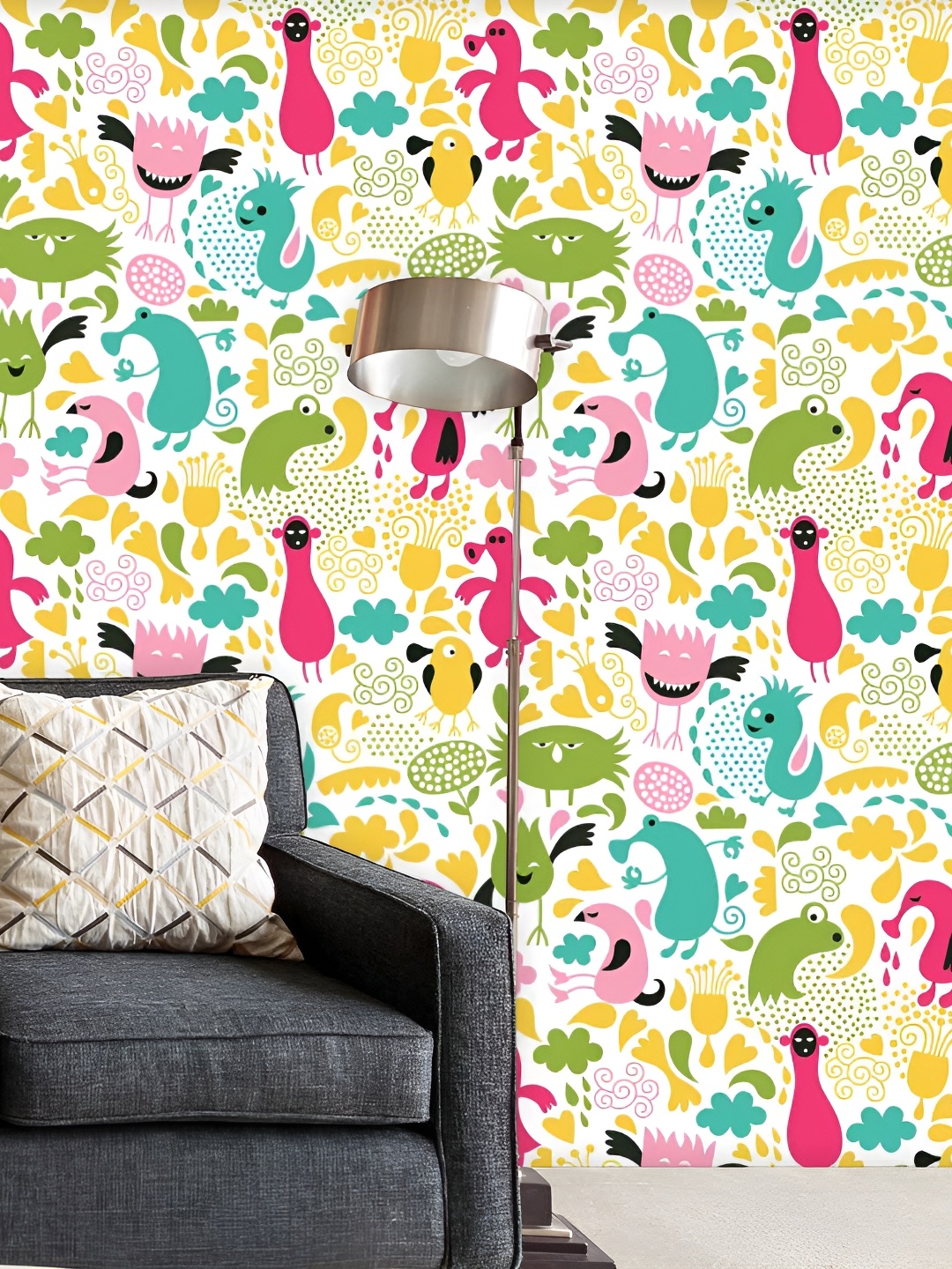 

ArtzFolio White & Green Printed Self-Adhesive Water-Resistant Wallpaper