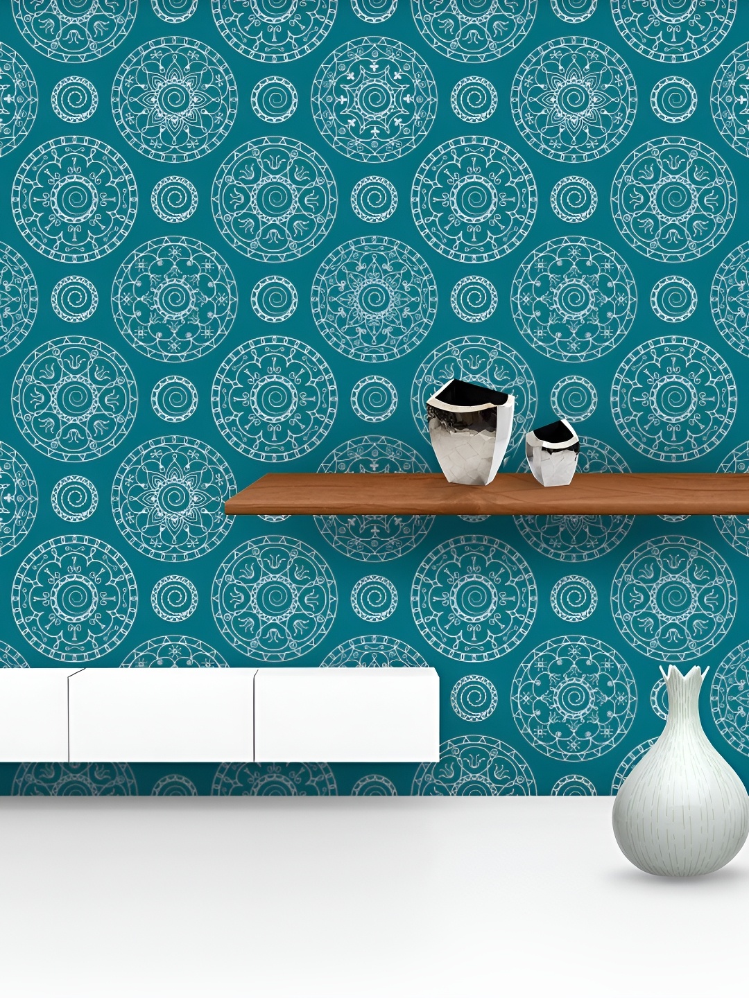 

ArtzFolio Blue Printed Self Adhesive Wallpaper