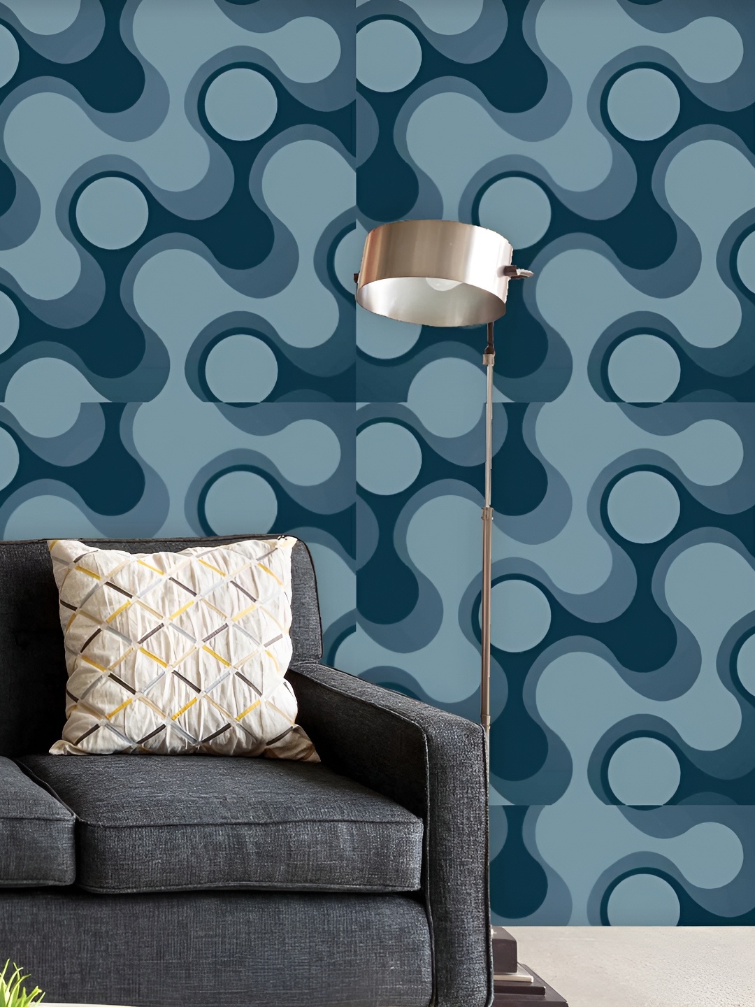 

ArtzFolio Blue Abstract Printed Self-Adhesive Wallpaper