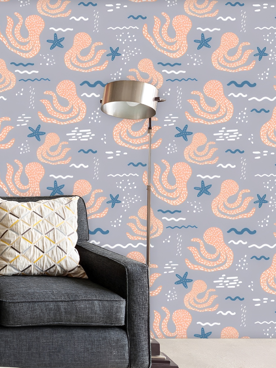 

ArtzFolio Multicolor Printed Easy-to-Peel & Stick Wallpaper, Multi
