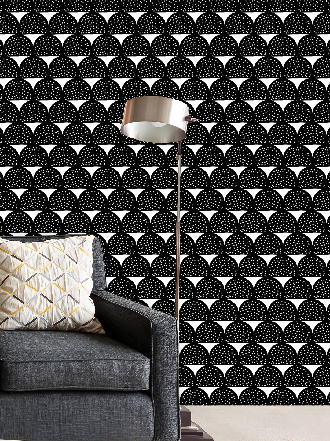 

ArtzFolio Black & White Geometric Printed Self Adhesive Waterproof Wallpaper