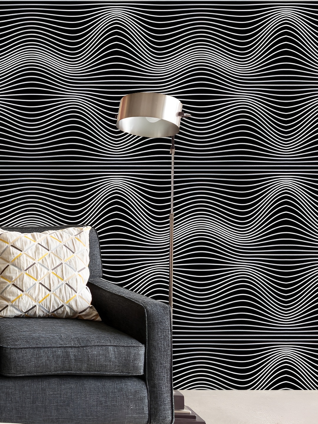 

ArtzFolio White & Black Abstract Printed Self Adhesive Wallpaper