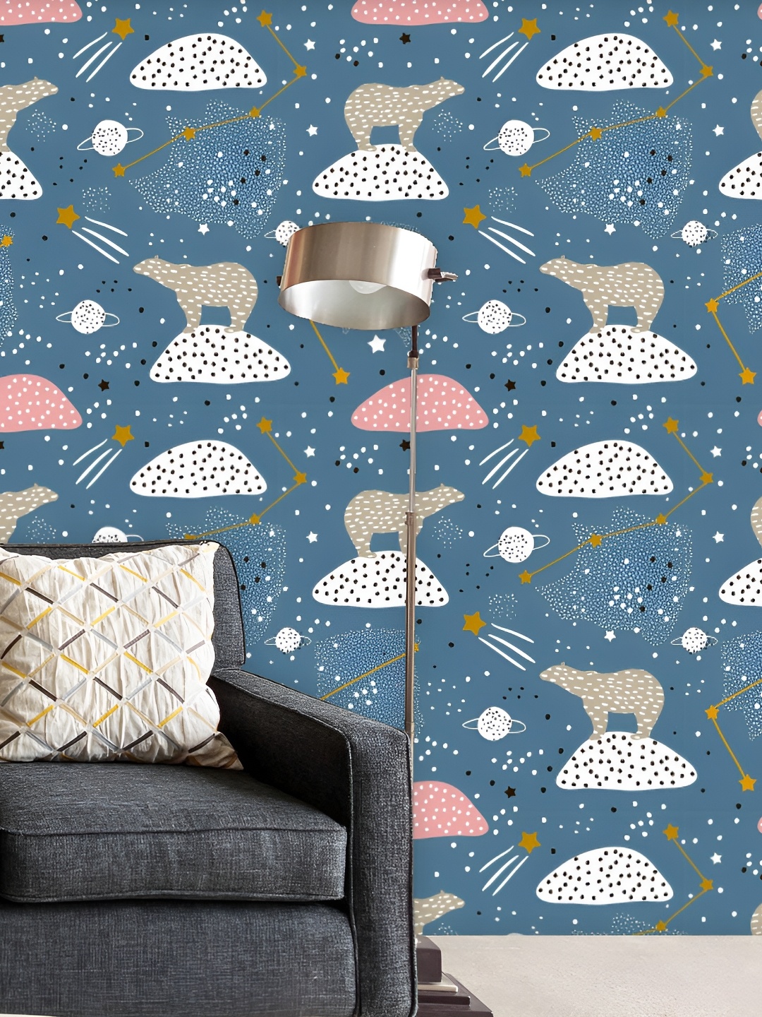 

ArtzFolio Blue Printed Peel & Stick Wallpaper