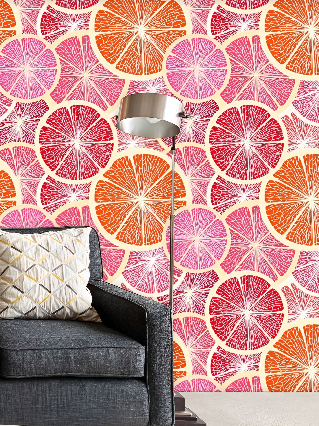 

ArtzFolio Orange & Pink Printed Peel & Stick Self-Adhesive Wallpaper
