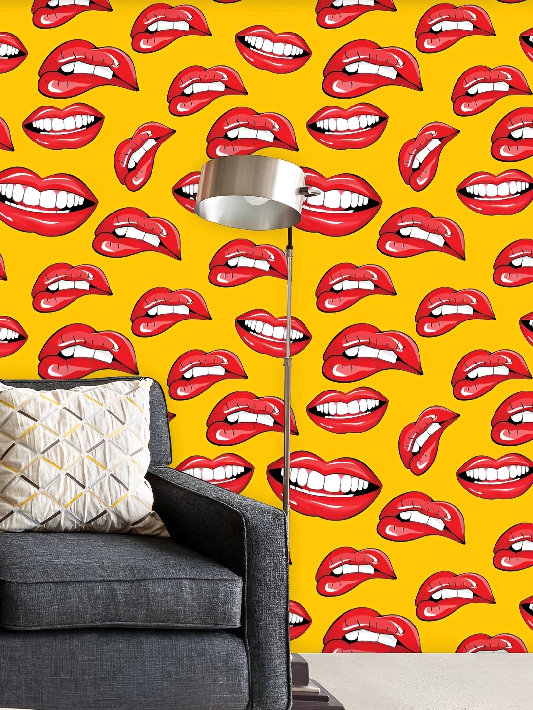 

ArtzFolio Yellow & Red Printed Peel & Stick Self-Adhesive Wallpaper