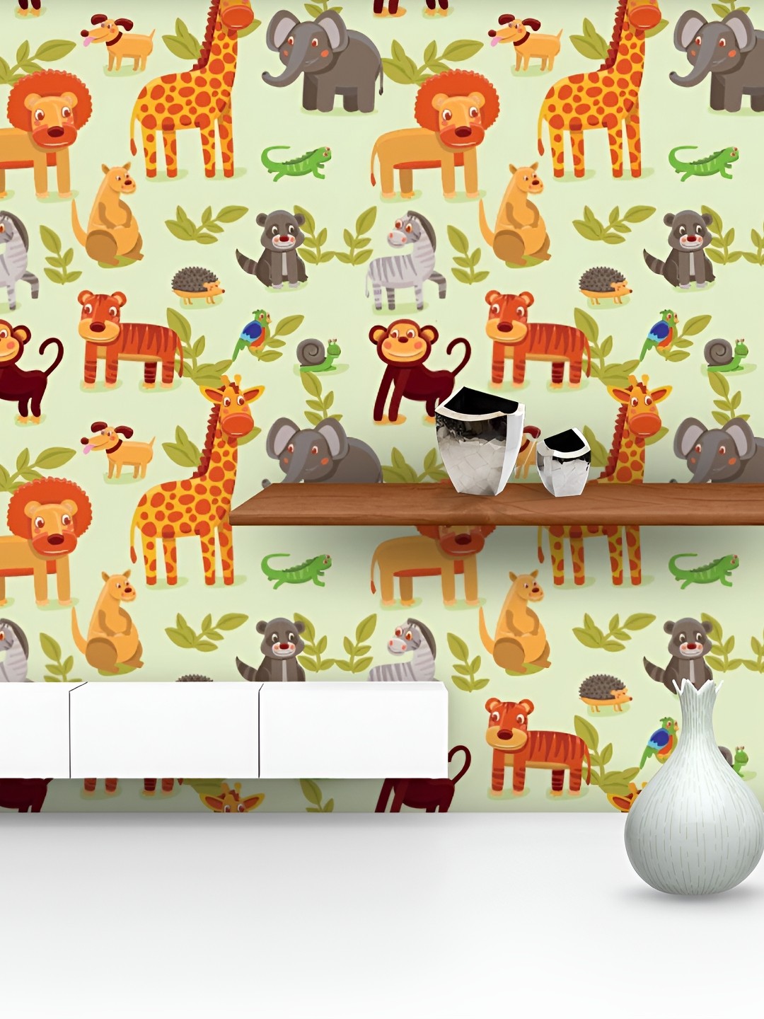

ArtzFolio Green Printed Self Adhesive Peel & Stick Wallpaper