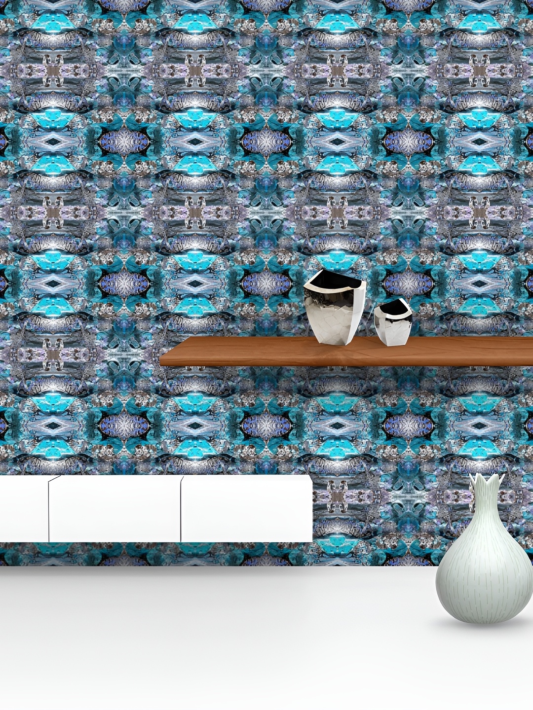 

ArtzFolio Blue Abstract Printed Peel & Stick Self-Adhesive Wallpaper