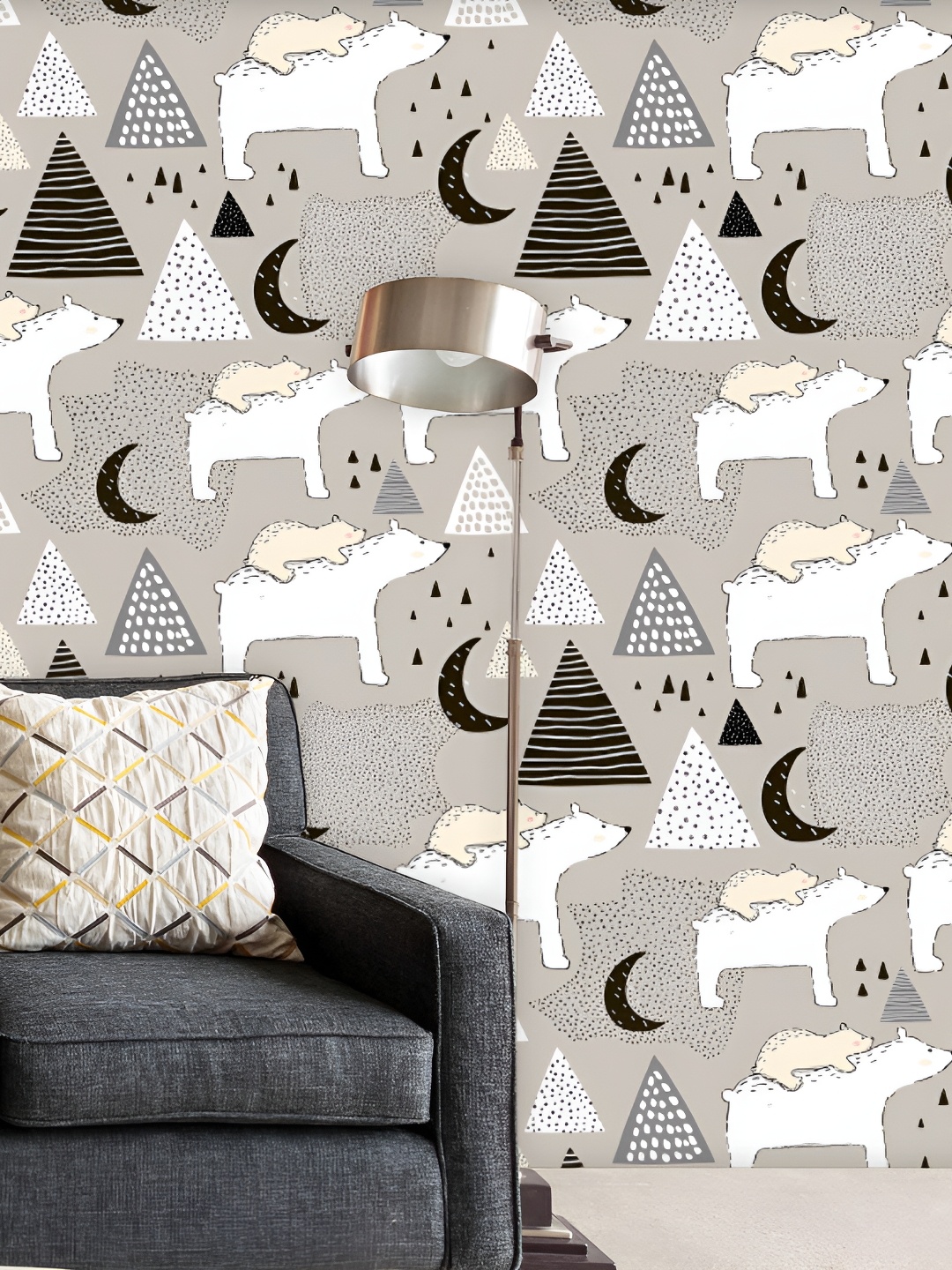 

ArtzFolio Printed Self Adhesive Waterproof Wallpaper 20 x 390 inch, Grey