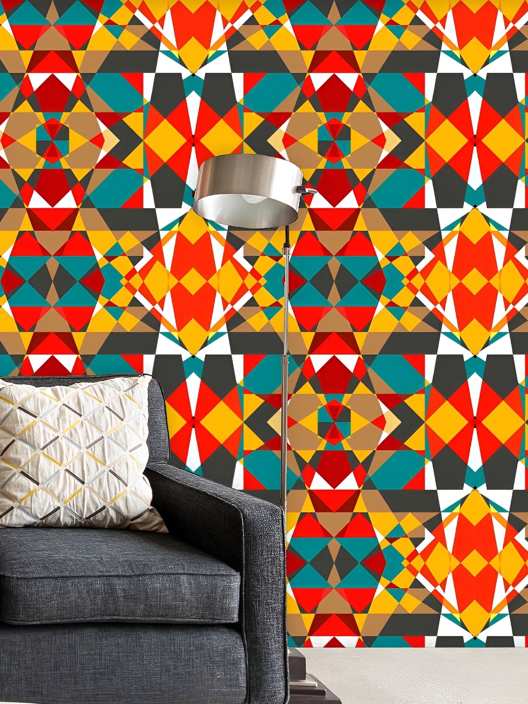 

ArtzFolio Brown & Black Geometric Printed Self Adhesive Water Resistant Wallpaper