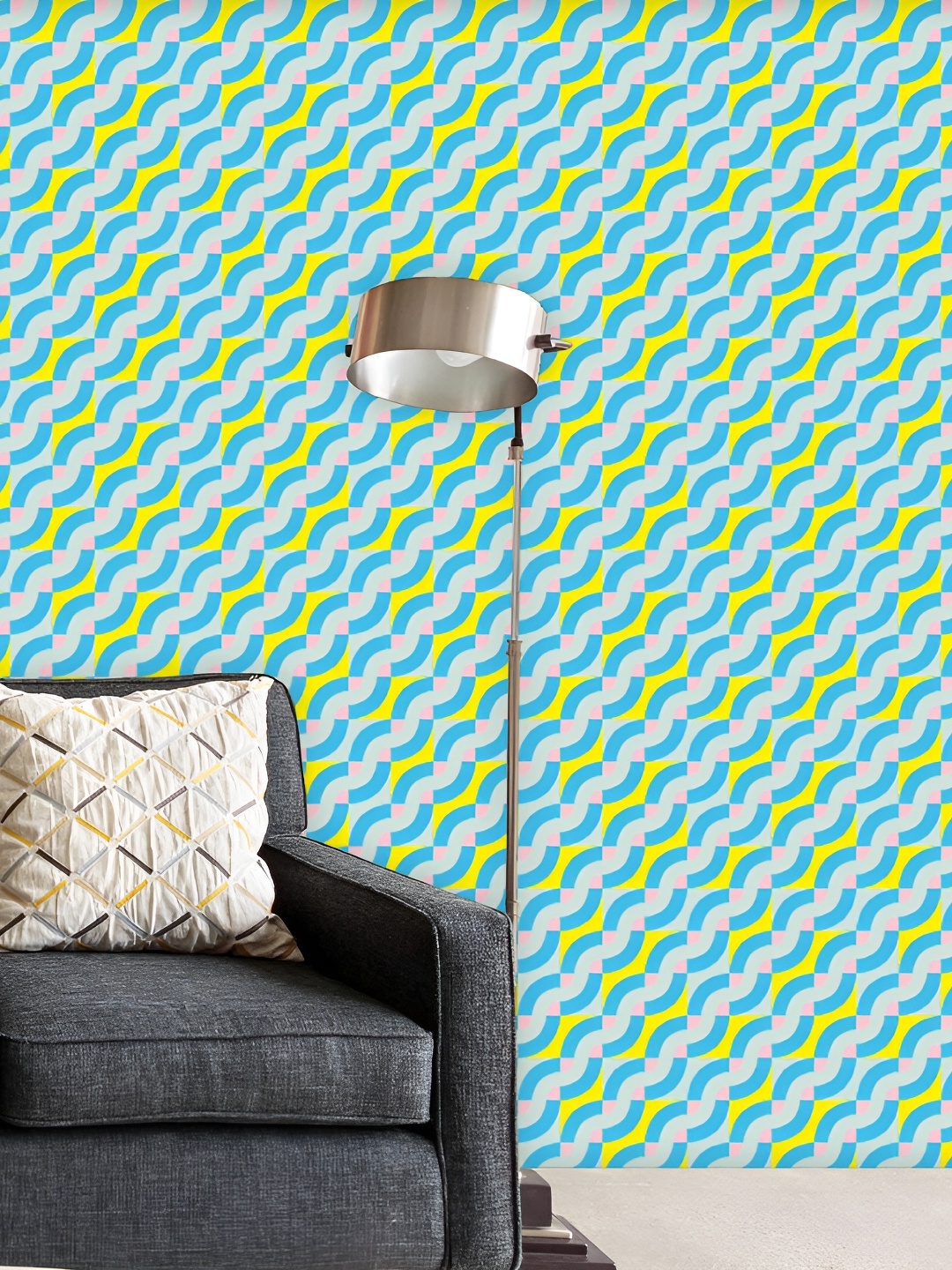 

ArtzFolio Printed Self Adhesive Waterproof Wallpaper 20 x 390 inch, Blue