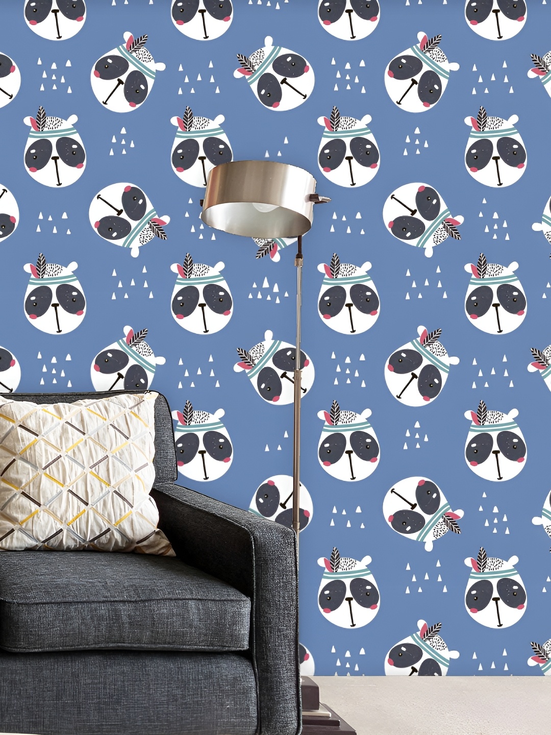 

ArtzFolio Blue & White Printed Self Adhesive Wallpaper